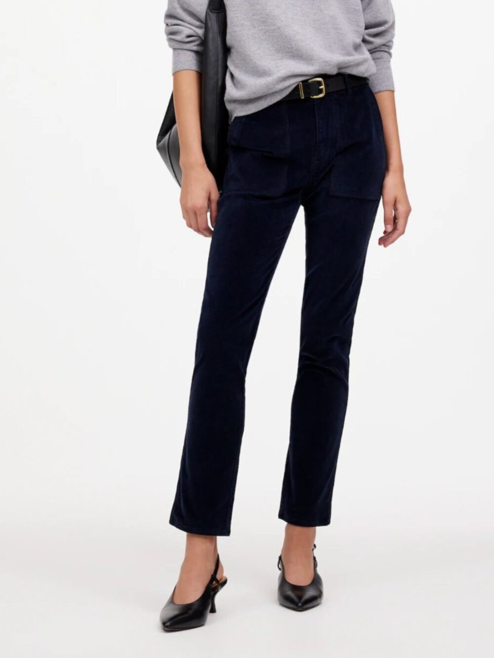 Madewell Slim Straight Utility Garment Dye Corduroy Pant - Navy - 30